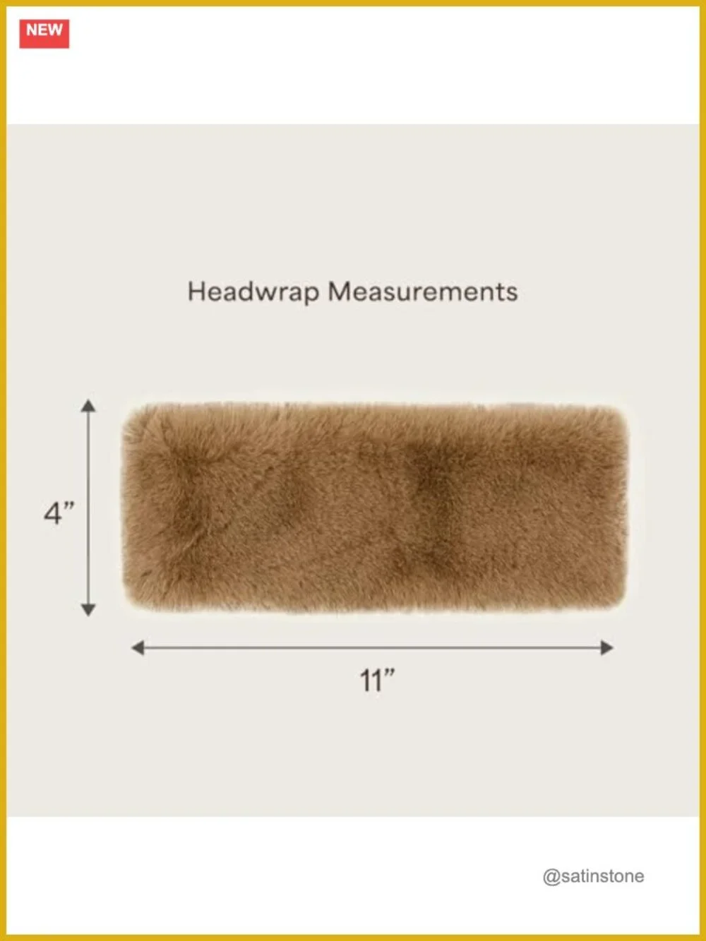 Faux Fur Headwrap Headband Elastic Closure Cozy Winter